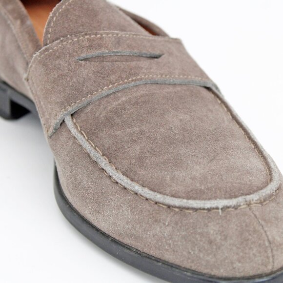 DOUCAL'S Men's Suede Leather Penny Loafers in Taupe: Size-Us 10 / EU 44 - Picture 4 of 6